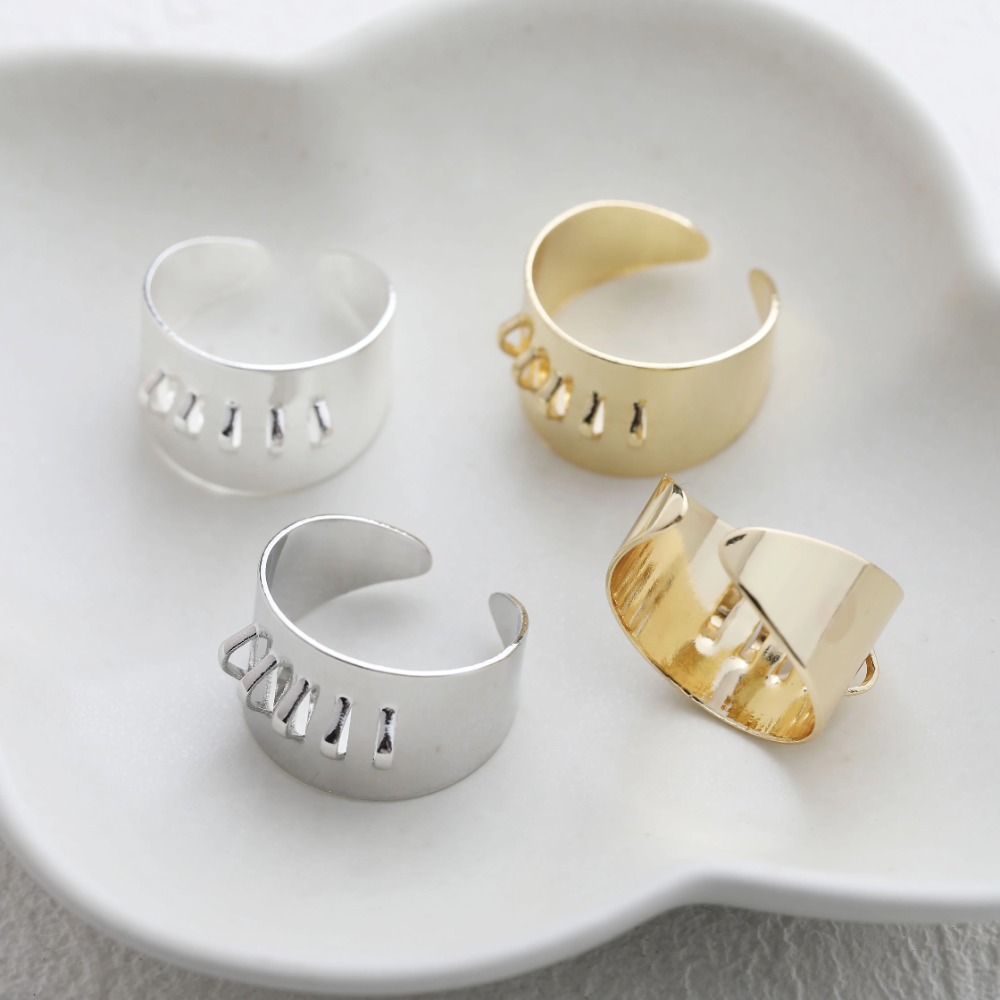 Gold Plated Ring - 4 шт. латунные кольца с подвесными