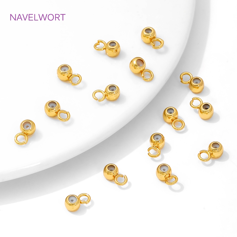 Gold Plated Ring - Бейл бегунок с силиконом для подвесок