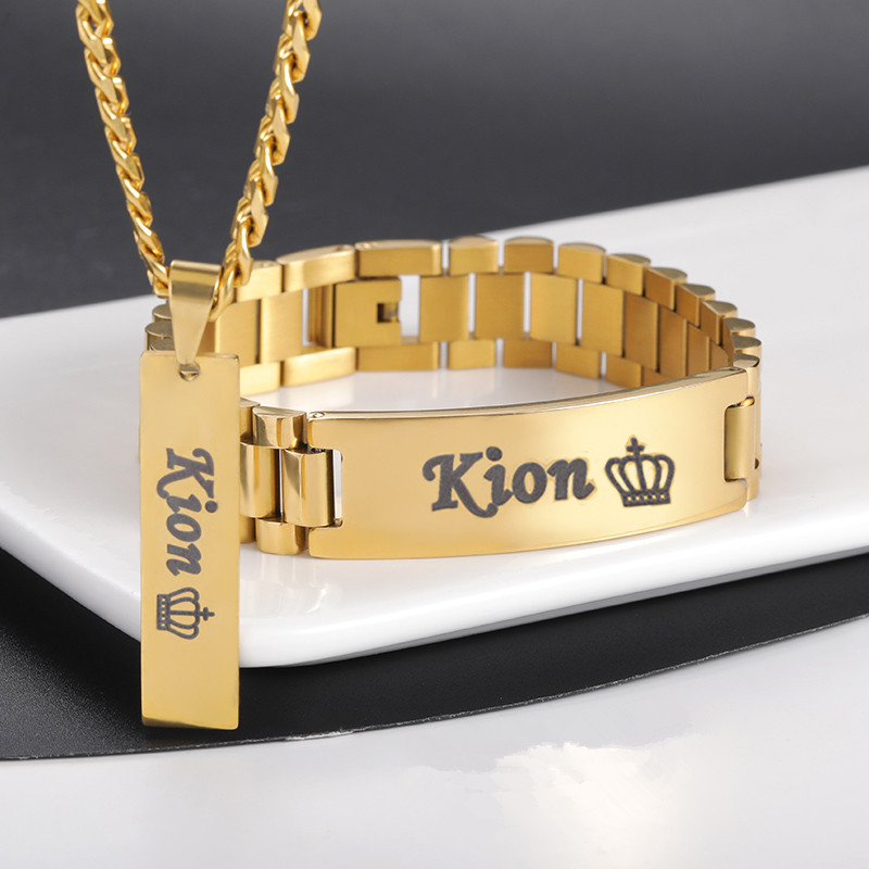 Engraved Name Necklace - Мужское ожерелье с именем на заказ,