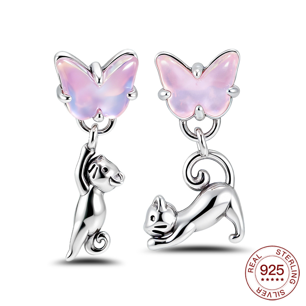 Opal Earrings Dangle - Асимметричные серьги из стерлингового серебра 925