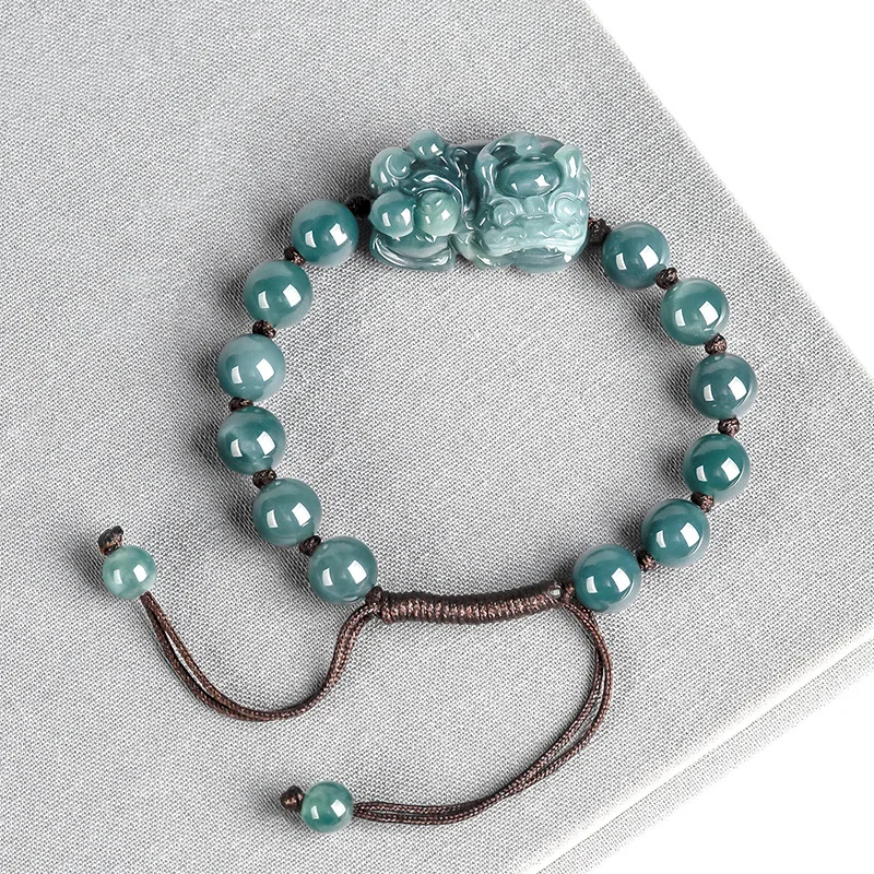 Luxury Gifts Jewelry & Watches Namfleg Mostar - Бирманский Jadeite Pixiu Браслеты Браслет синий