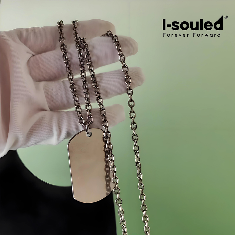 Титановый кулон-жетон для мужч – обзор и цена Mens Dog Tag Necklace