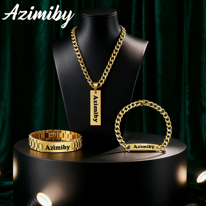 Azimiby настраиваемое имя, кла – обзор и цена Engraved Name Necklace