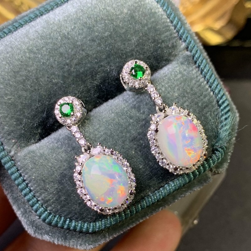 Серьги женские с серебряным оп – обзор и цена Opal Earrings Dangle