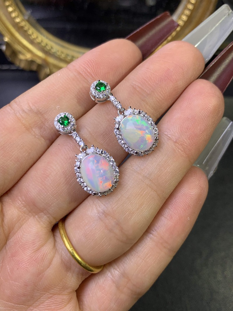 Серьги женские с серебряным оп – обзор и цена Opal Earrings Dangle
