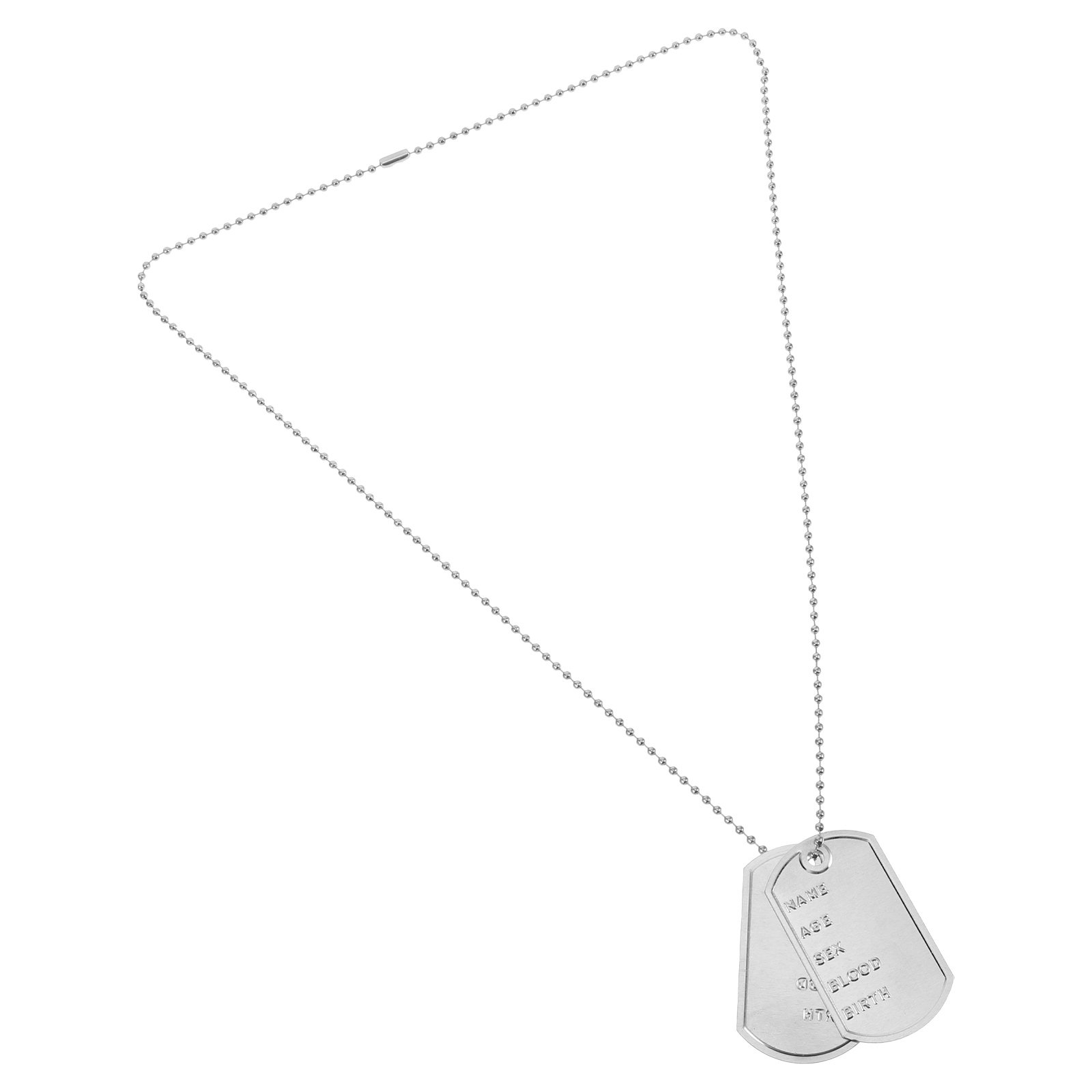 Набор из 1 шт.: Металлическое  – обзор и цена Mens Dog Tag Necklace