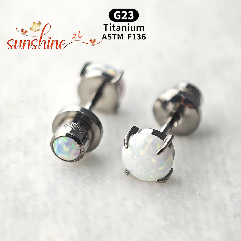2 шт. ASTM F136 титановый опал – обзор и цена Opal Earrings Dangle