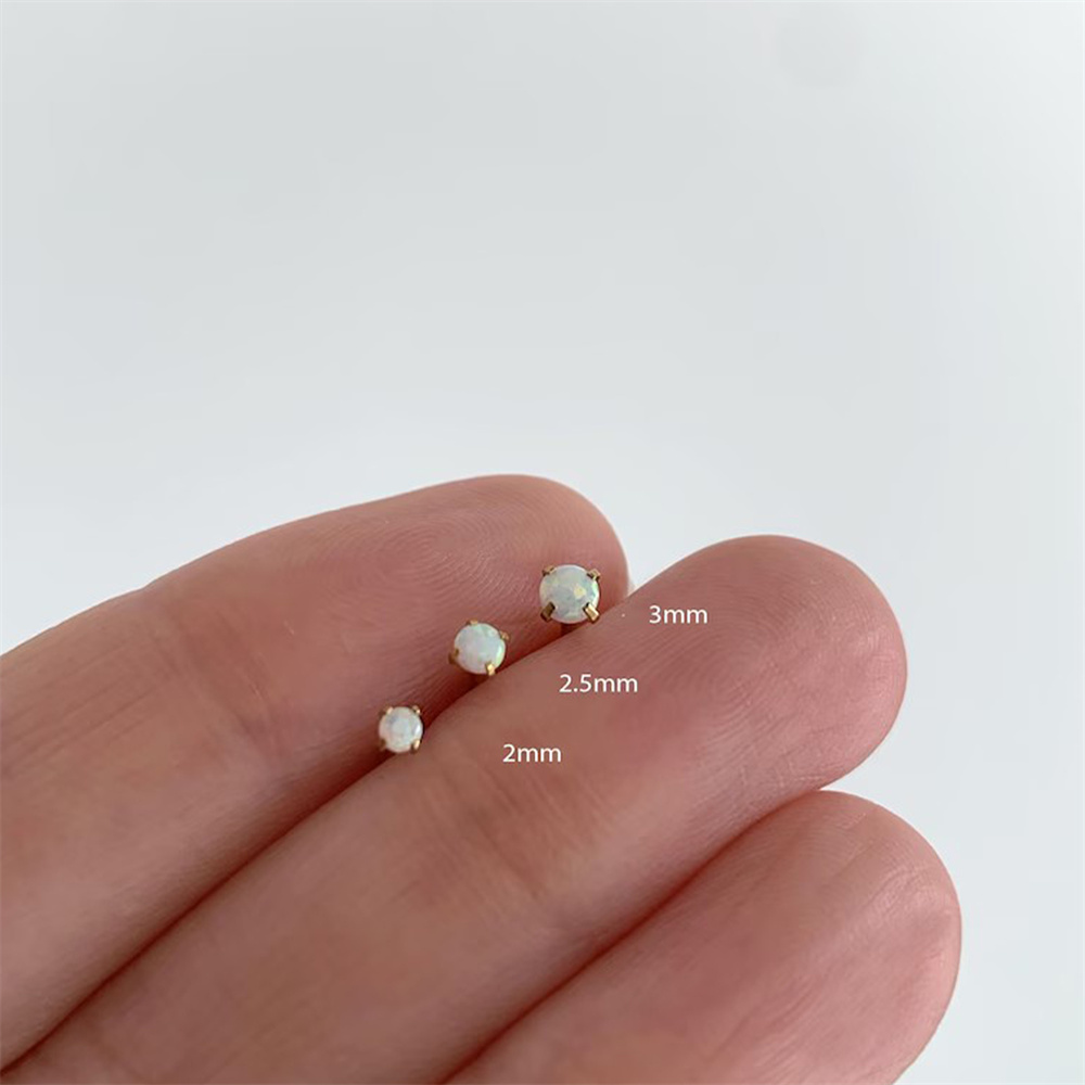 Серьги-гвоздики AIDE из стерли – обзор и цена Opal Earrings Dangle