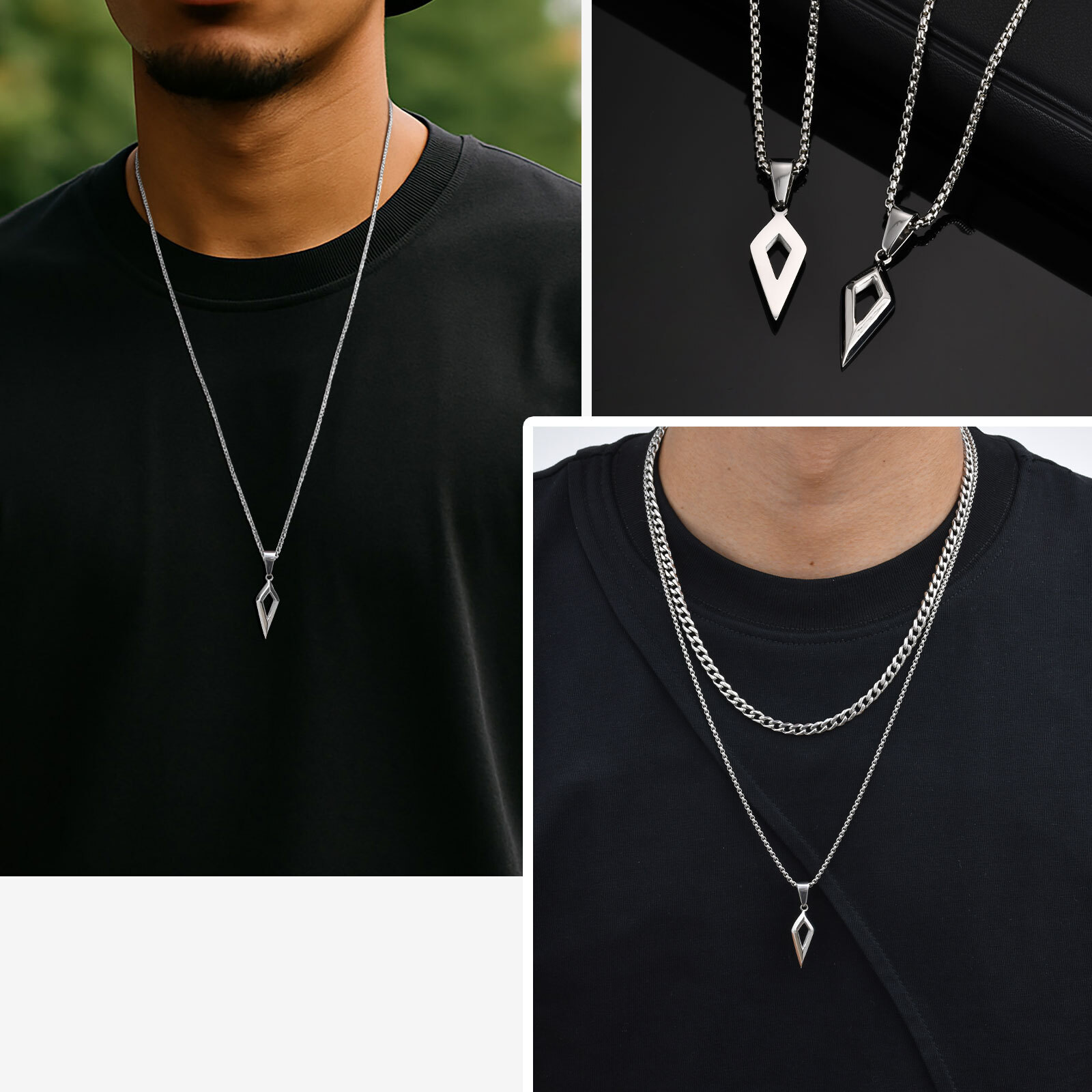 Ожерелья с подвеской из нержав – обзор и цена Mens Dog Tag Necklace