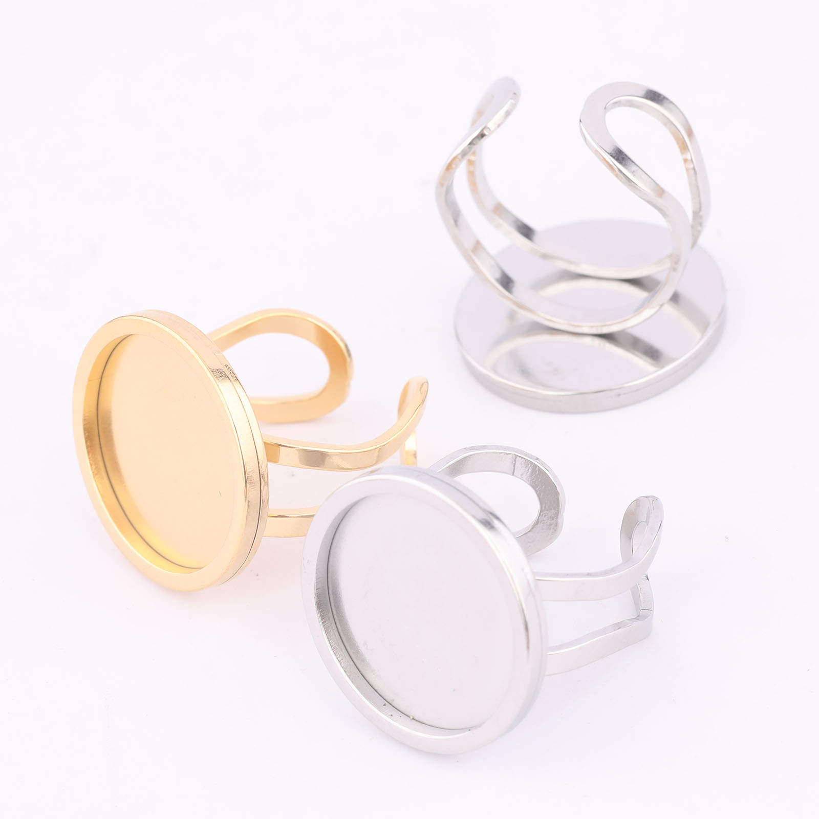 5 шт., 18 мм, круглый кабошон, – обзор и цена Gold Plated Ring