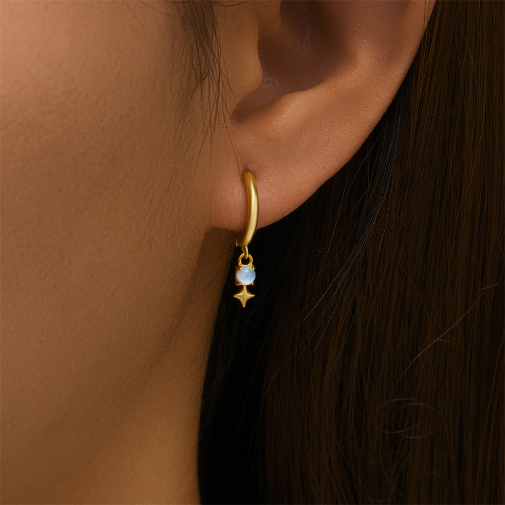ROXI серьги-кольца с белым опа – обзор и цена Opal Earrings Dangle