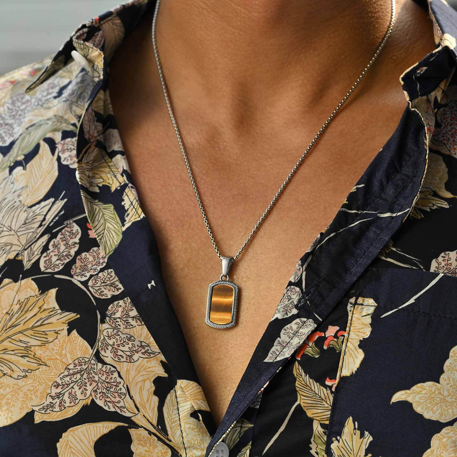 Ожерелье с подвеской в виде ка – обзор и цена Mens Dog Tag Necklace